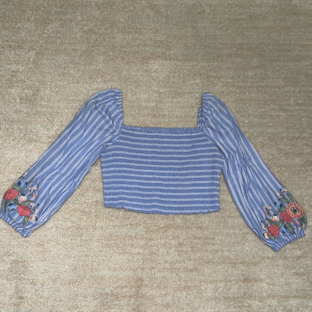 Wild Fable Smocked Crop Top.